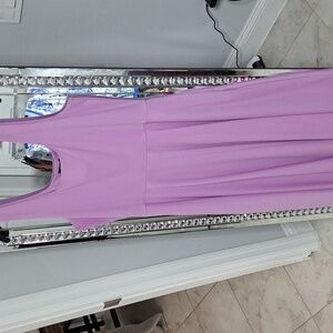 Alfani Lavender Sleeveless Scoop Neck Maxi Sun Dress With Pockets